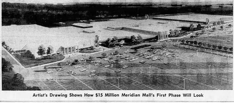 Meridian Mall - Rendering Of Mall Oct 29 1968